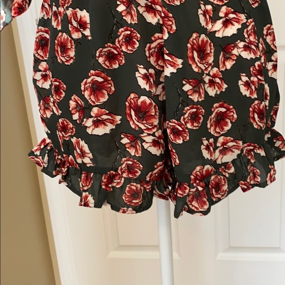 Rose Romper with Ruffles Off-Shoulder, Small Cottagecore - Picture 8 of 15